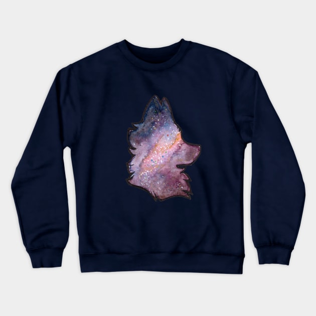 Galaxy Fox Crewneck Sweatshirt by Temrin